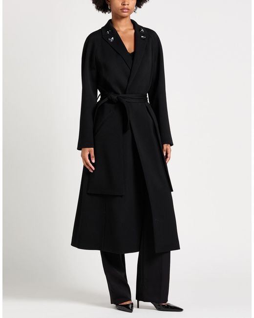 Giorgio Armani Black Coat Virgin Wool, Elastane