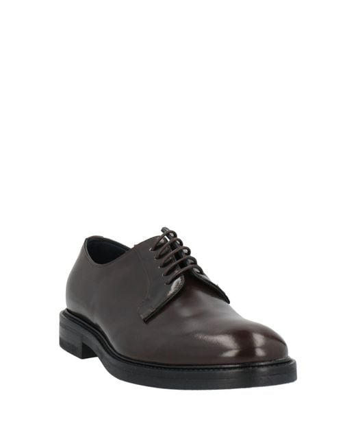 Seboy's Brown Lace-Up Shoes Leather for men