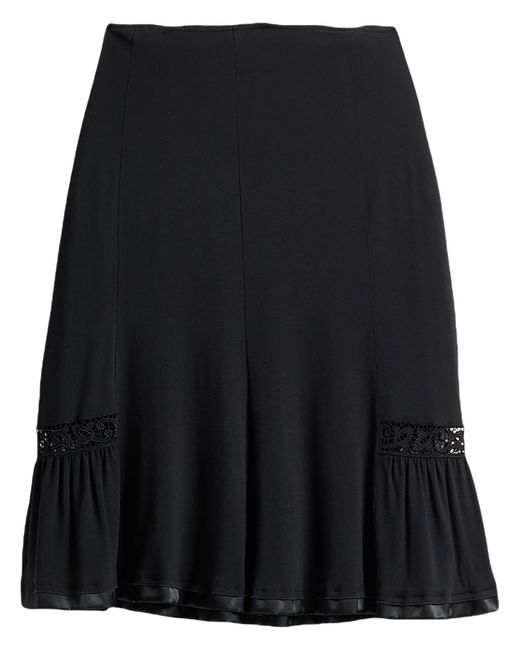 Severi Darling Black Midi Skirt Viscose, Wool, Polyester, Elastane