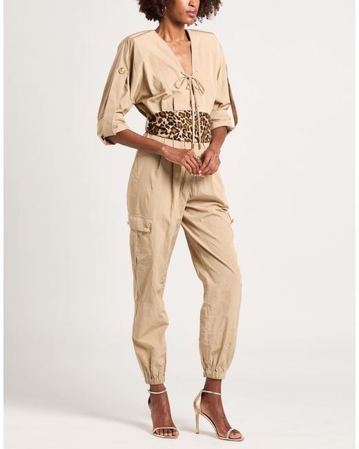 Dundas Natural Jumpsuit Viscose, Cotton