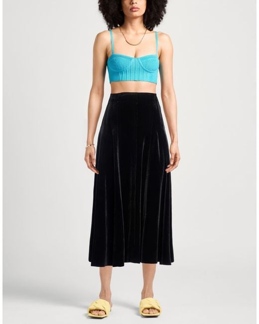Norma Kamali Black Midi Skirt