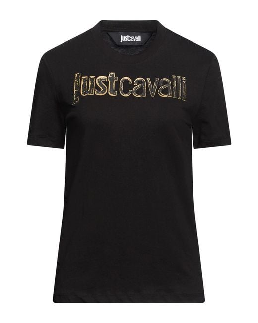 Just Cavalli Black T-Shirt Cotton