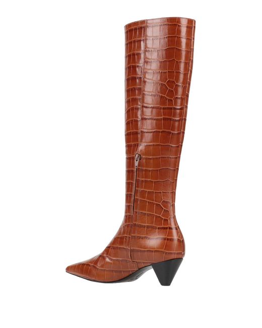 MERCEDES CASTILLO Knee Boots in Brown | Lyst