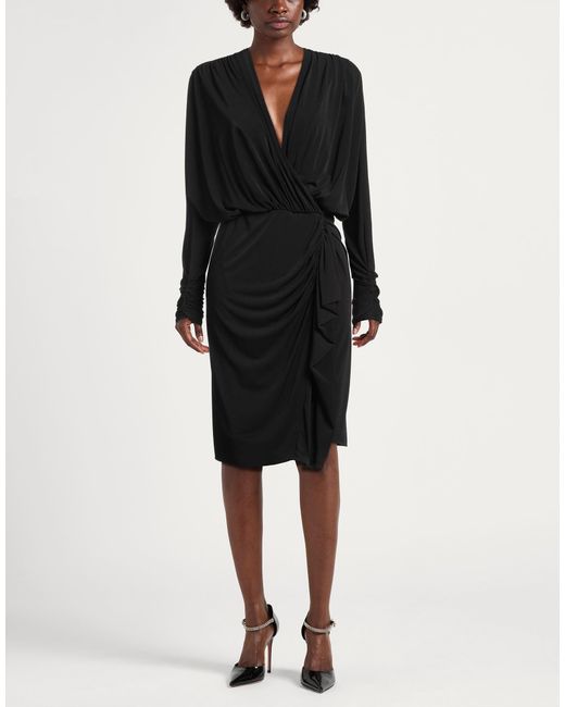 Dixie Black Midi Dress Polyester, Elastane
