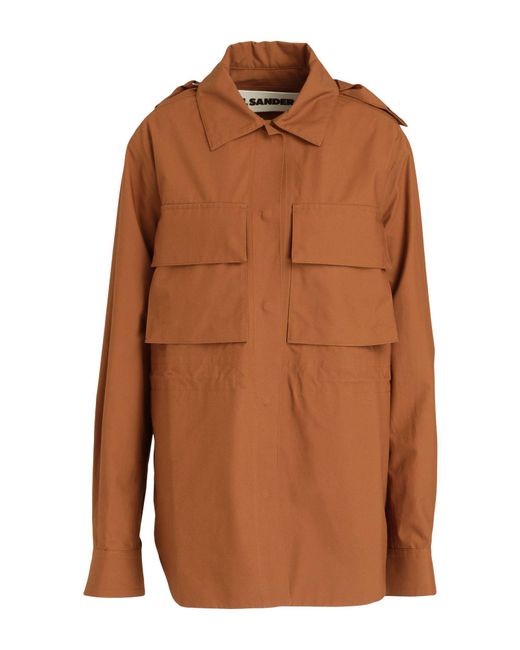 Jil Sander Brown Overcoat & Trench Coat