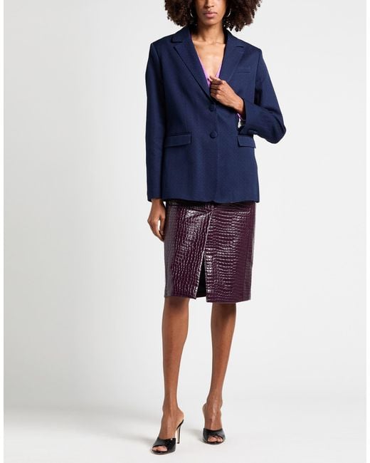 Etro Blue Blazer Cotton, Polyamide, Elastane
