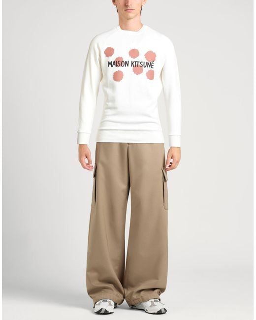 Maison Kitsuné White Sweatshirt Cotton for men
