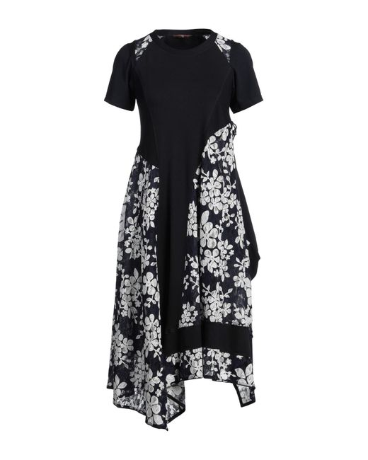 High Black Midi-Kleid