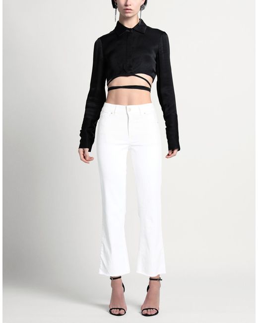 RAFFAELLO ROSSI White Jeans Cotton, Elastomultiester, Elastane