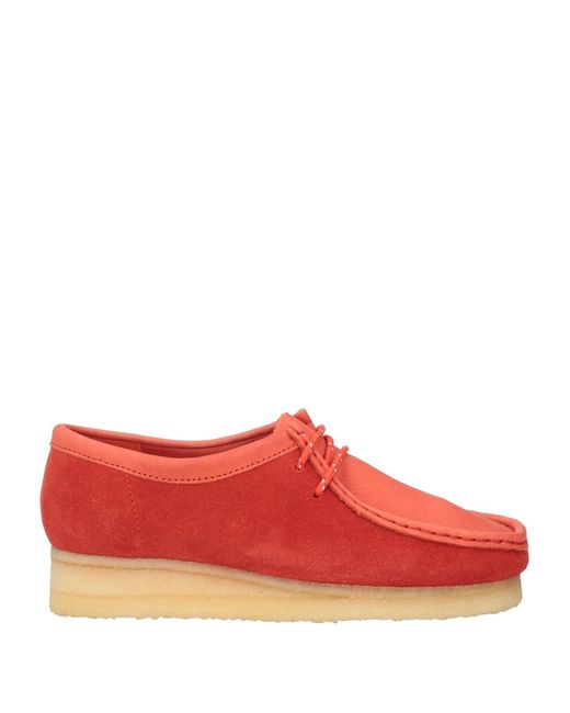 Clarks Red Lace-up Shoes