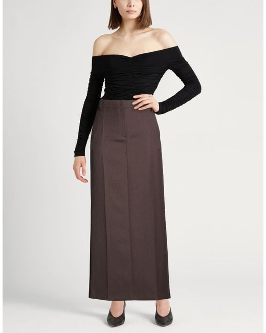 Alysi Brown Maxi Skirt