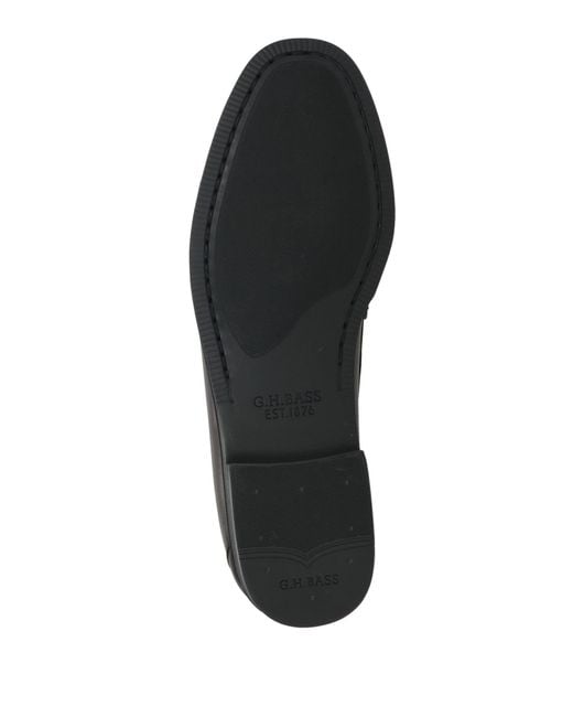 G.H.BASS Black Loafers Leather for men
