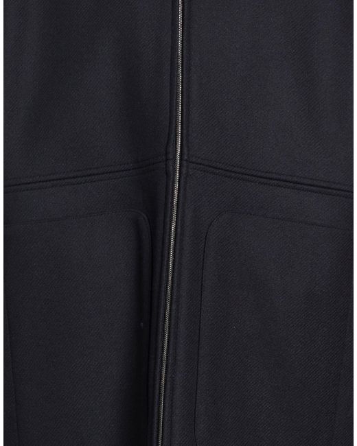 Herno Blue Midnight Coat Virgin Wool, Polyamide, Polyurethane for men