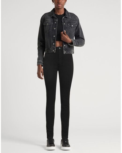 Acne Black Jeans Cotton, Polyester, Elastane