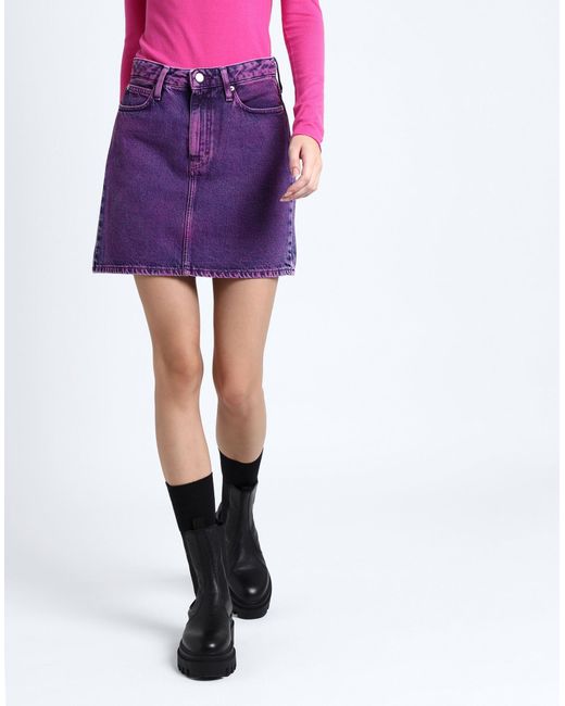 Calvin Klein Purple Denim Skirt