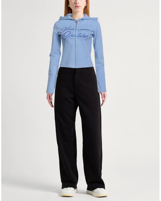 Versace Jeans Couture Blue Light Sweatshirt Cotton, Elastane