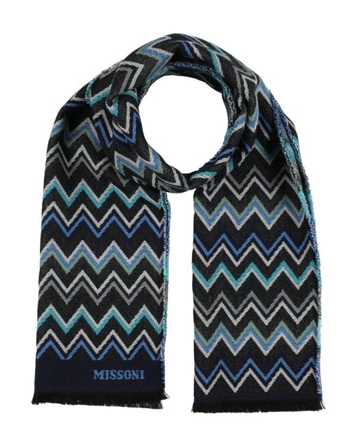 Missoni Blue Midnight Scarf Wool for men