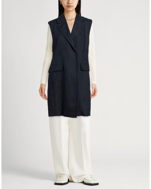 Max Mara Blue Overcoat & Trench Coat
