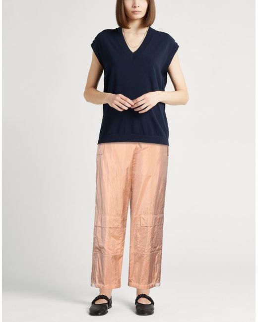 Jil Sander Natural Pants Polyamide, Silk