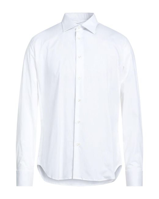 Agho White Shirt Cotton, Elastane for men