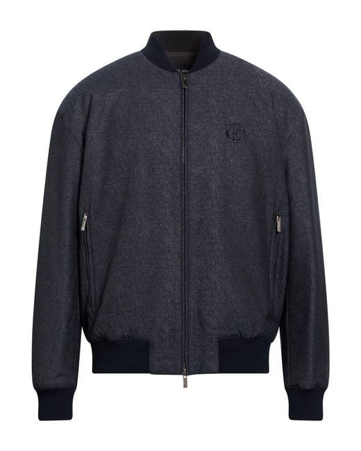 Giorgio Armani Blue Jacket Virgin Wool, Viscose, Silk for men