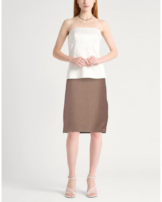 N°21 Brown Midi Skirt Wool, Polyamide, Elastane