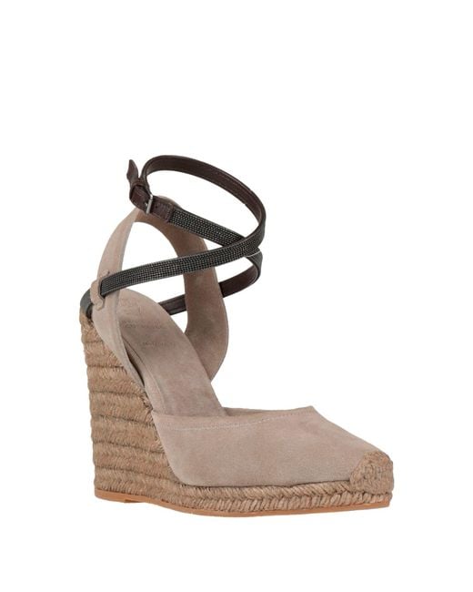 Brunello Cucinelli Metallic Light Espadrilles Leather