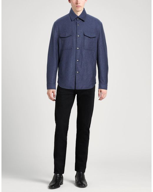 Fedeli Blue Jacket Cashmere for men