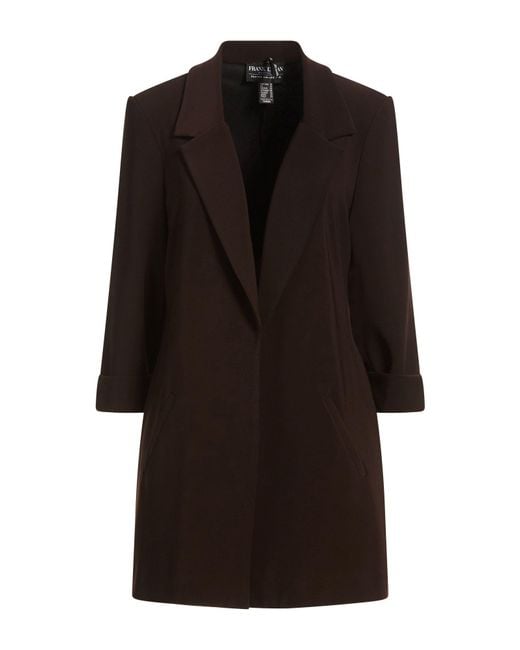 FRANK LYMAN Black Chocolate Blazer Polyester, Elastane