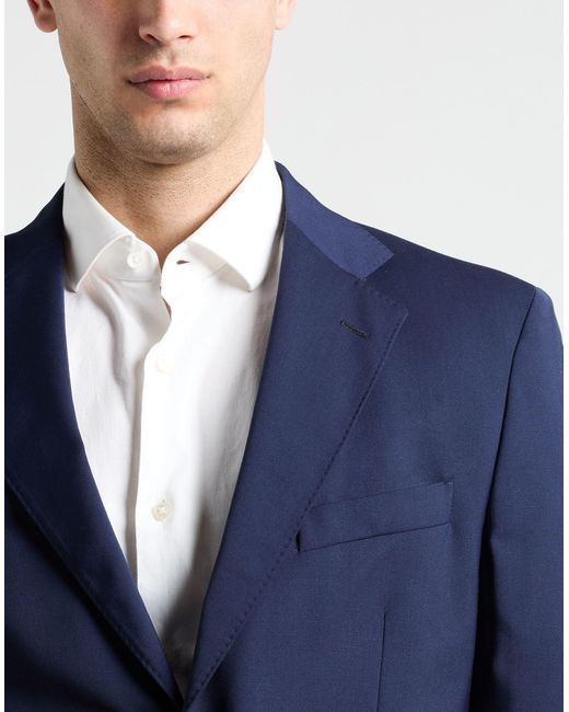 Brian Dales Blue Suit Wool, Polyester, Elastane for men