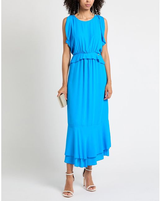 Rebel Queen Blue Azure Maxi Dress Polyester