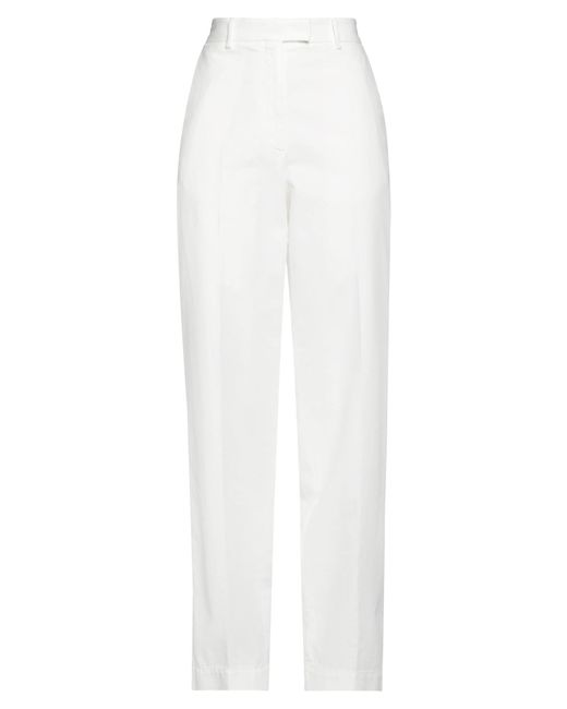 Cellar Door White Pants Cotton, Elastane