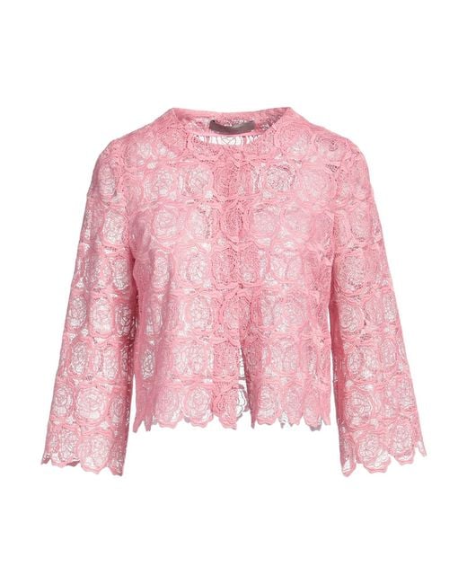 D.exterior Pink Jacket Polyester, Cotton, Polyamide, Elastane