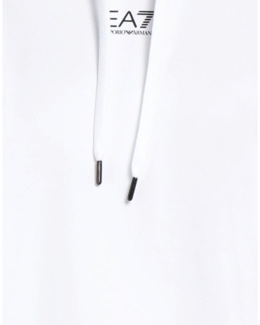 EA7 White Sweatshirt Cotton, Elastane