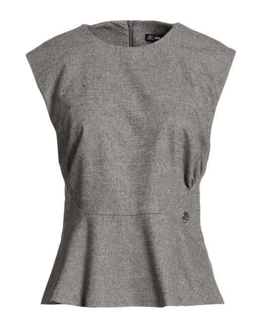 Karl Lagerfeld Gray Top