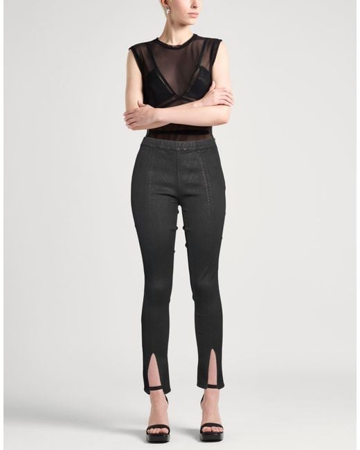 Rick Owens Gray Jeans Cotton, Elastomultiester, Rubber