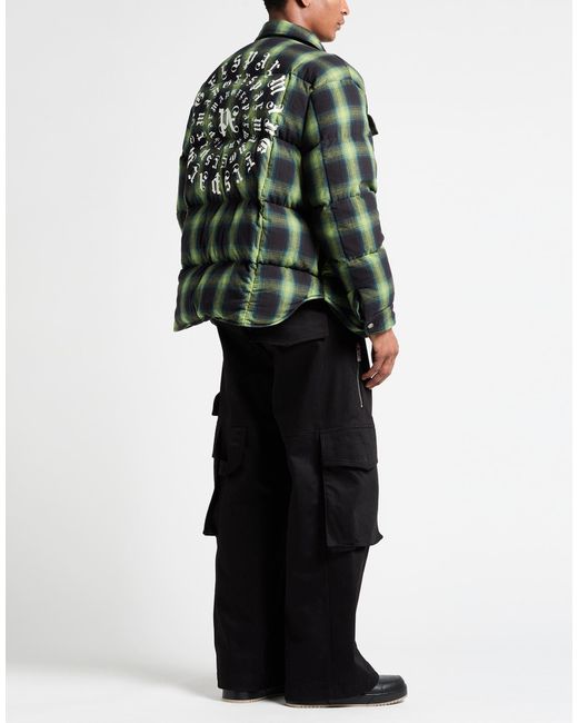 Palm Angels Green Puffer for men