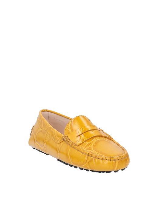Tod's Yellow Loafers Leather