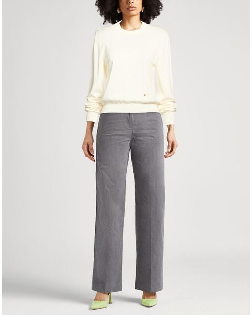 Moschino White Sweater Virgin Wool, Silk