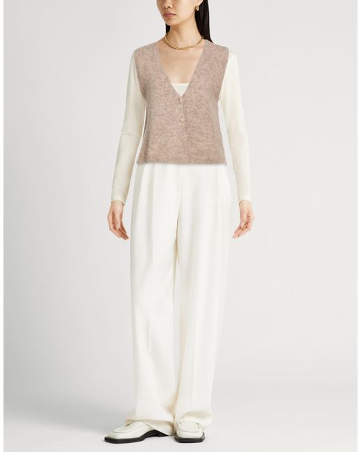Alysi Natural Chocolat Taupe Cardigan Alpaca Wool, Polyamide, Virgin Wool, Elastane