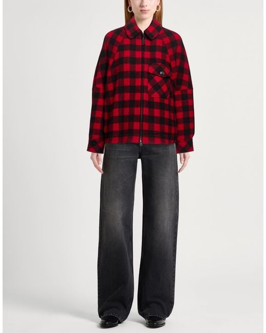 Woolrich Red Jacket Wool, Polyamide