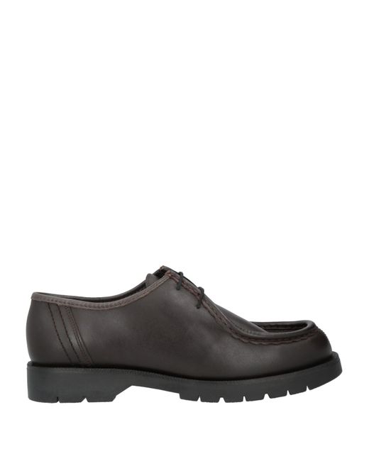 Kleman Brown Dark Lace-Up Shoes Leather for men