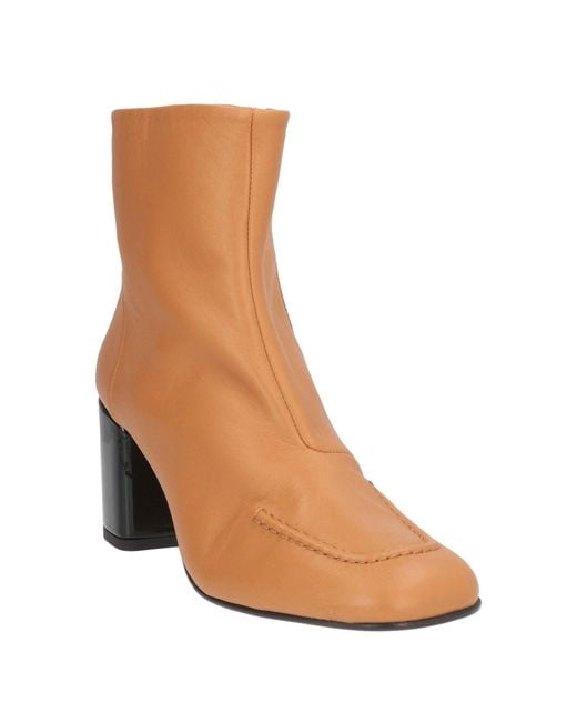 Maison Kitsuné Brown Ankle Boots
