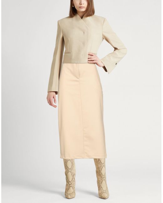 Massimo Alba Natural Midi Skirt Virgin Wool