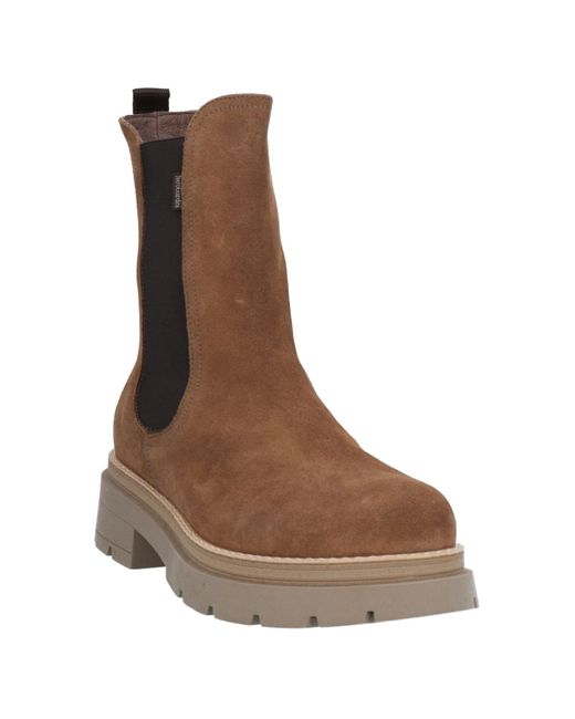 Nero Giardini Brown Camel Ankle Boots Soft Leather