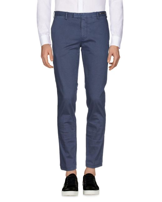PT Torino Blue Pants Cotton, Elastane for men