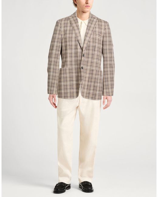 Manuel Ritz Brown Blazers for men