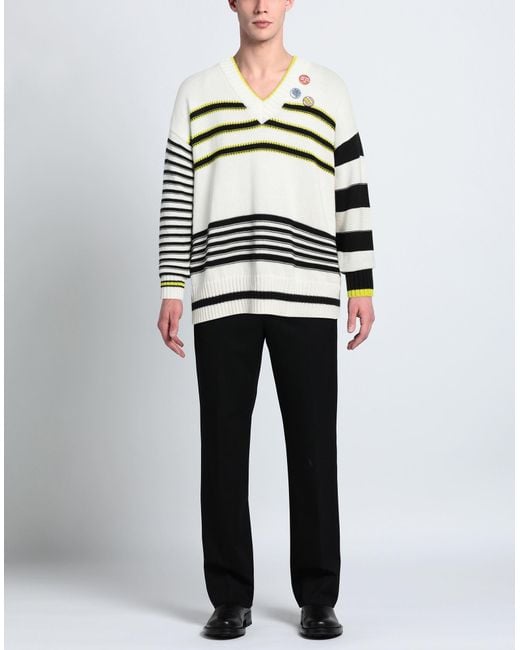 Frankie Morello White Sweater for men