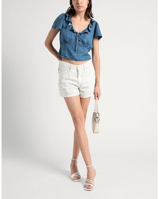 Levi's White Denim Shorts
