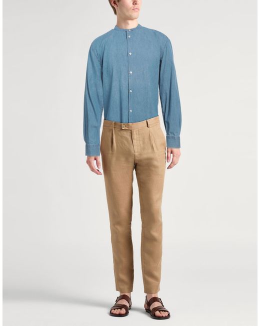 Peuterey Blue Denim Shirt Cotton for men